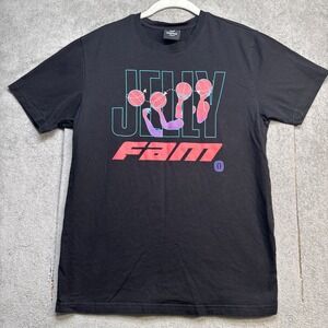 Overtime Jelly Fam Black Graphic Basketball T‎ Shirt Mens Medium Streetwear